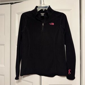 North Face black fleece quarter zip